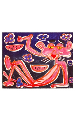 Katherine Bernhardt, Pink Panther, 2019 Katherine Bernhardt, Pink Panther, 2019