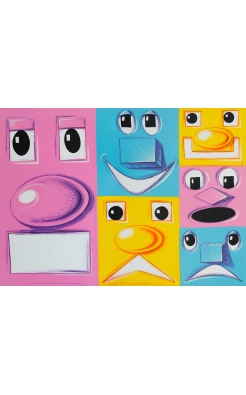 Kenny Scharf, Horizontal Blockheads, 2016 Kenny Scharf, Horizontal Blockheads, 2016