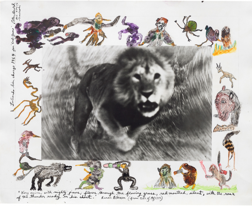 Peter Beard, Loliondo Lion Charge Peter Beard, Loliondo Lion Charge