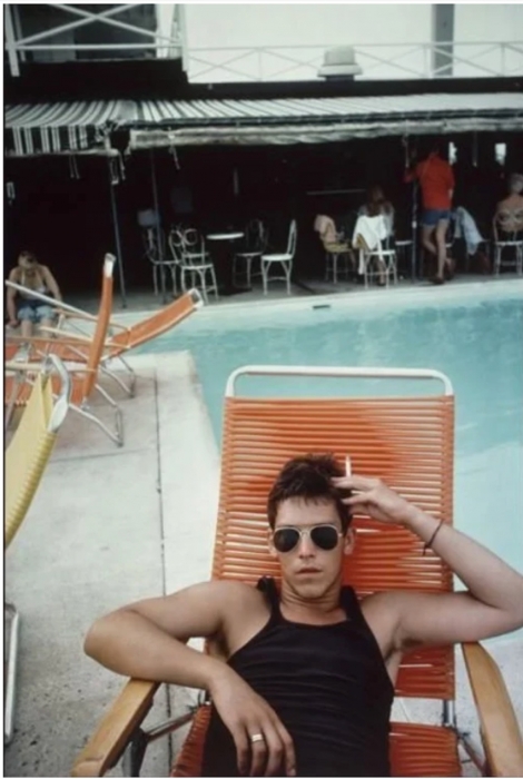 Nan Goldin, David by the pool at The Black Room, Provincetown, 1976 Nan Goldin, David by the pool at The Black Room, Provincetown, 1976